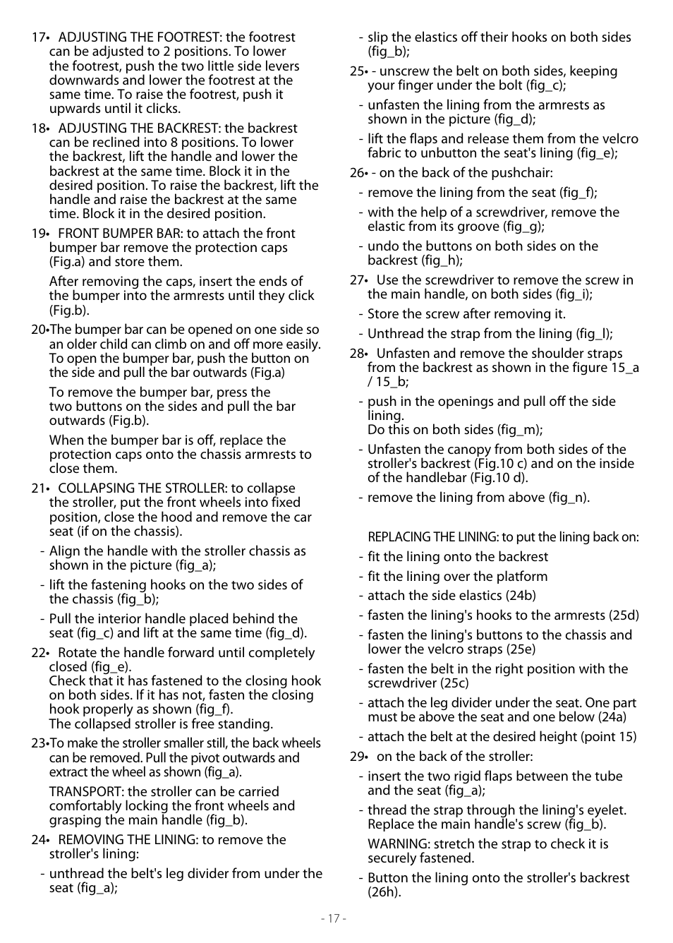 Peg-Perego Book User Manual | Page 17 / 28