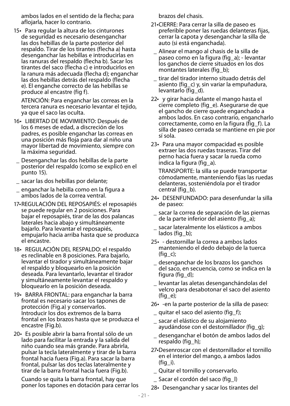 Peg-Perego Book User Manual | Page 21 / 28