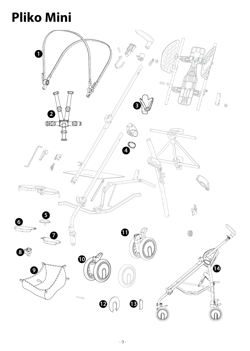 Pliko mini | Peg-Perego Pliko Mini Stroller User Manual | Page 9 / 16