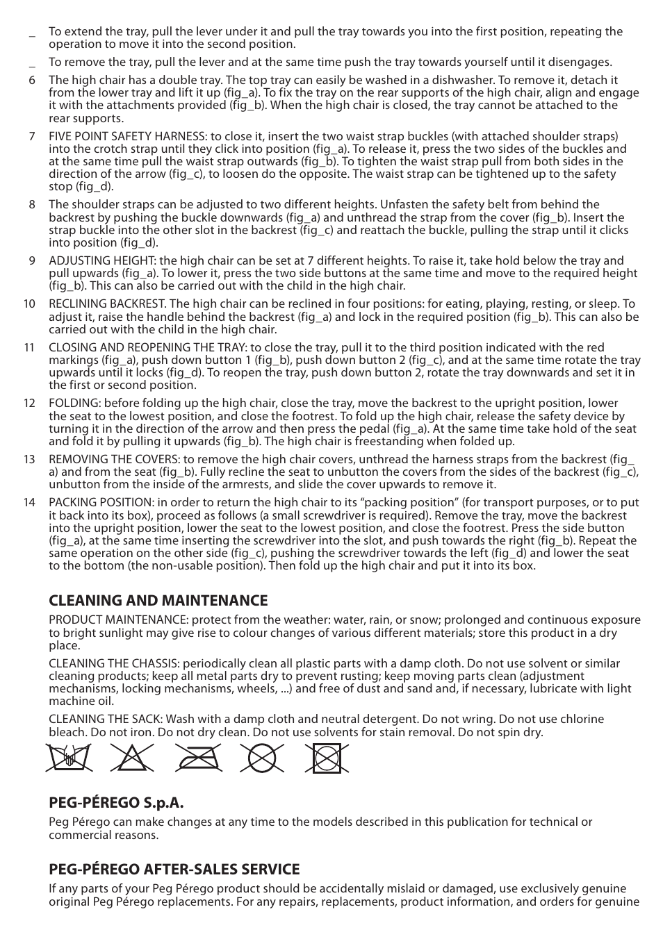 Peg-Perego Prima Pappa Diner User Manual | Page 9 / 20