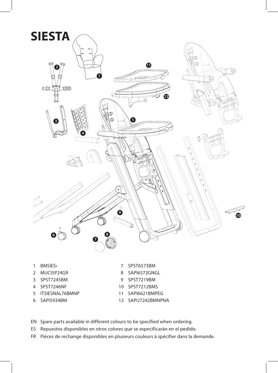 Siesta | Peg-Perego Siesta User Manual | Page 7 / 16