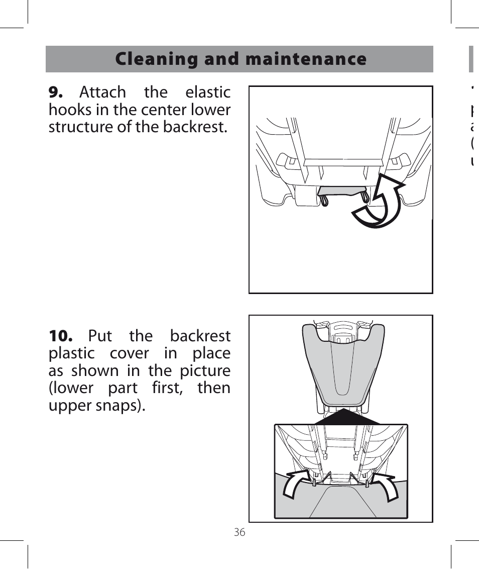 Cleaning and maintenance | Peg-Perego Viaggio HBB 120 User Manual | Page 36 / 80