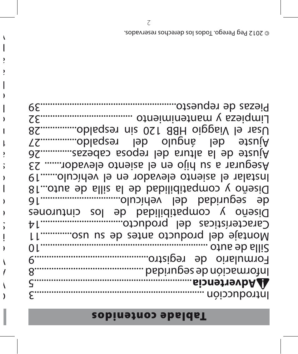 Peg-Perego Viaggio HBB 120 User Manual | Page 79 / 80