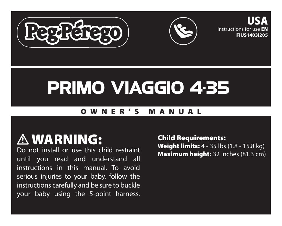 Peg-Perego Primo Viaggio 4-35 User Manual | 116 pages