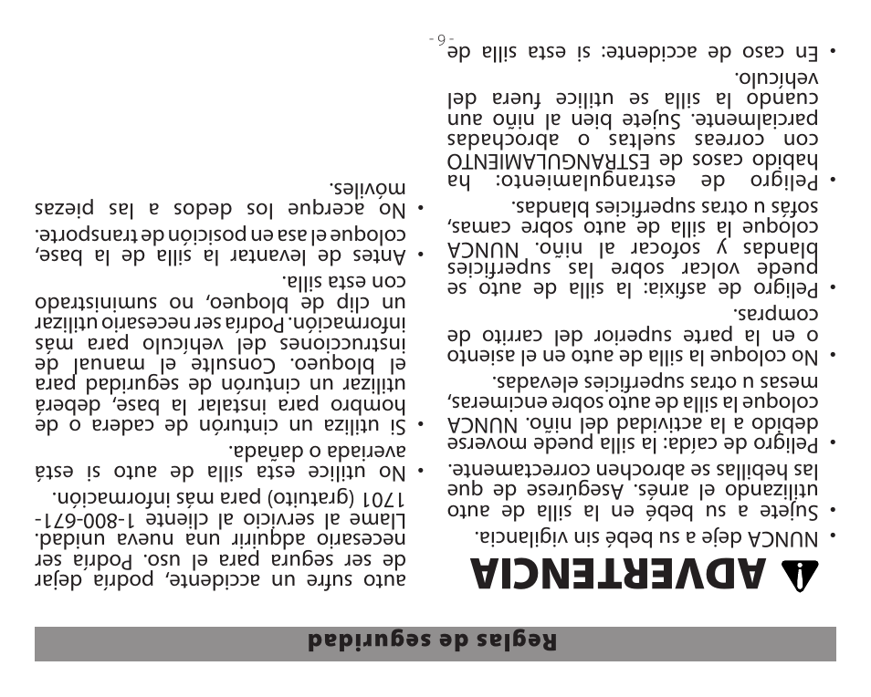 Ad vertencia | Peg-Perego Primo Viaggio 4-35 User Manual | Page 111 / 116
