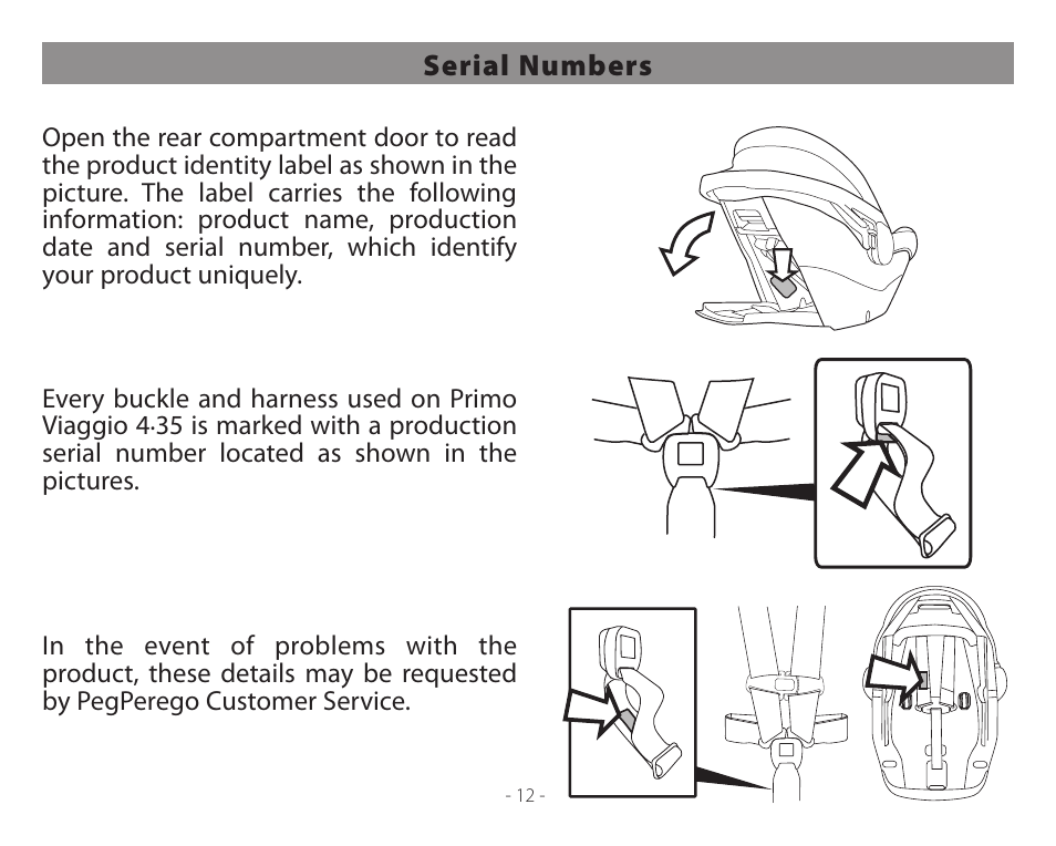 Peg-Perego Primo Viaggio 4-35 User Manual | Page 12 / 116