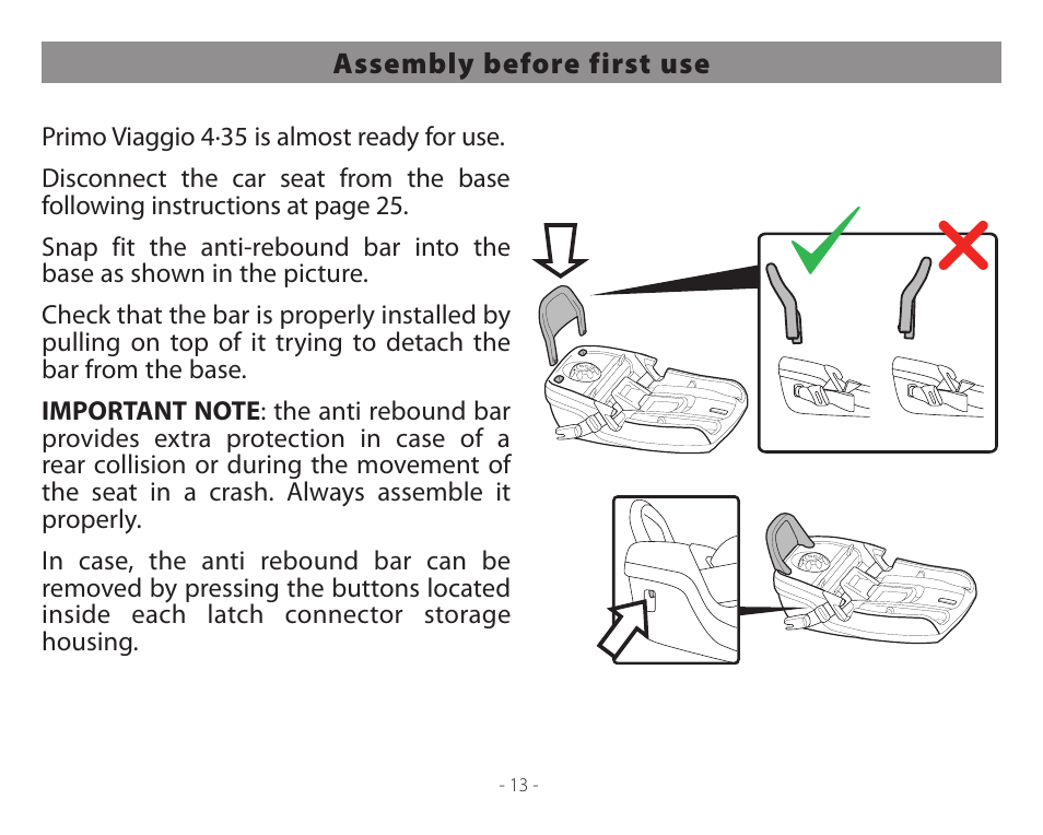 Peg-Perego Primo Viaggio 4-35 User Manual | Page 13 / 116