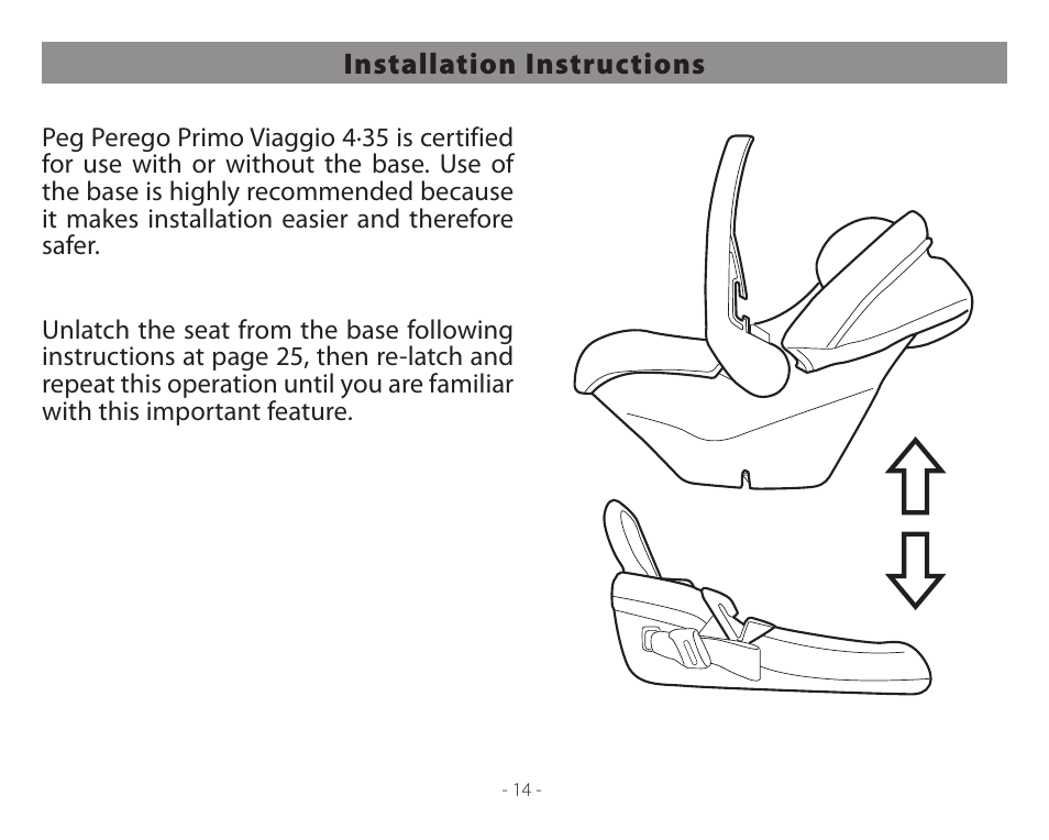 Peg-Perego Primo Viaggio 4-35 User Manual | Page 14 / 116