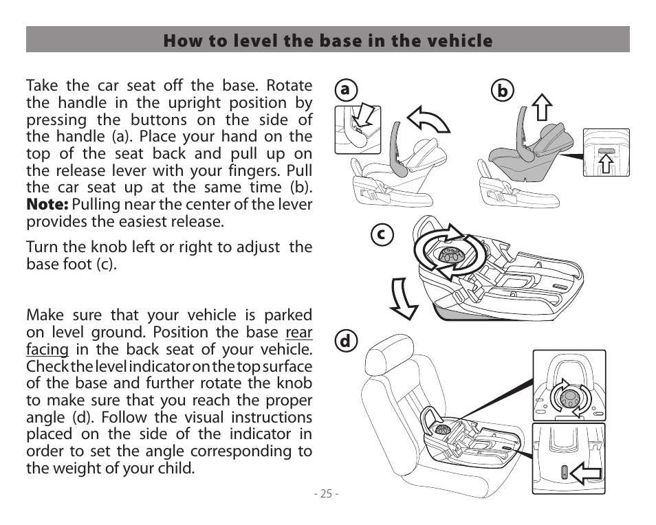 Peg-Perego Primo Viaggio 4-35 User Manual | Page 25 / 116