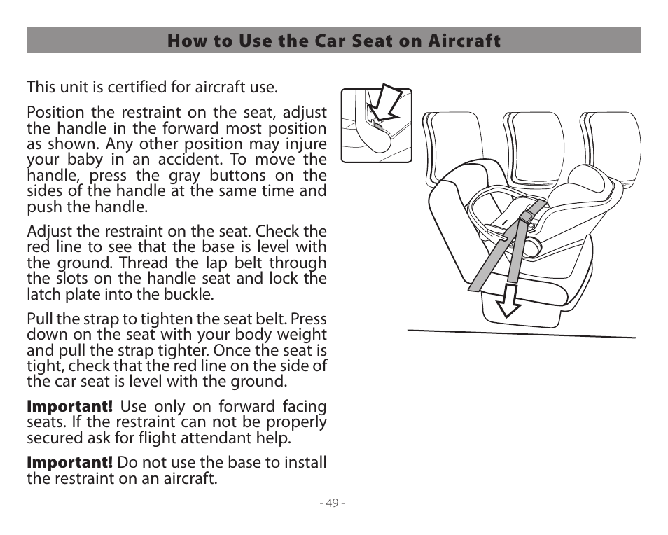 Peg-Perego Primo Viaggio 4-35 User Manual | Page 49 / 116