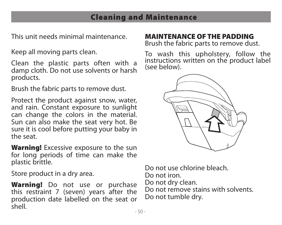 Peg-Perego Primo Viaggio 4-35 User Manual | Page 50 / 116