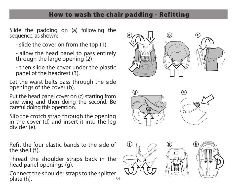 Peg-Perego Primo Viaggio 4-35 User Manual | Page 54 / 116