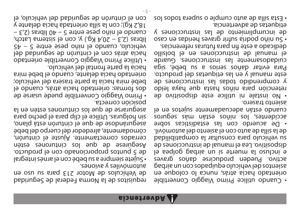 Peg-Perego Primo Viaggio Convertible 2014 User Manual | Page 124 / 128