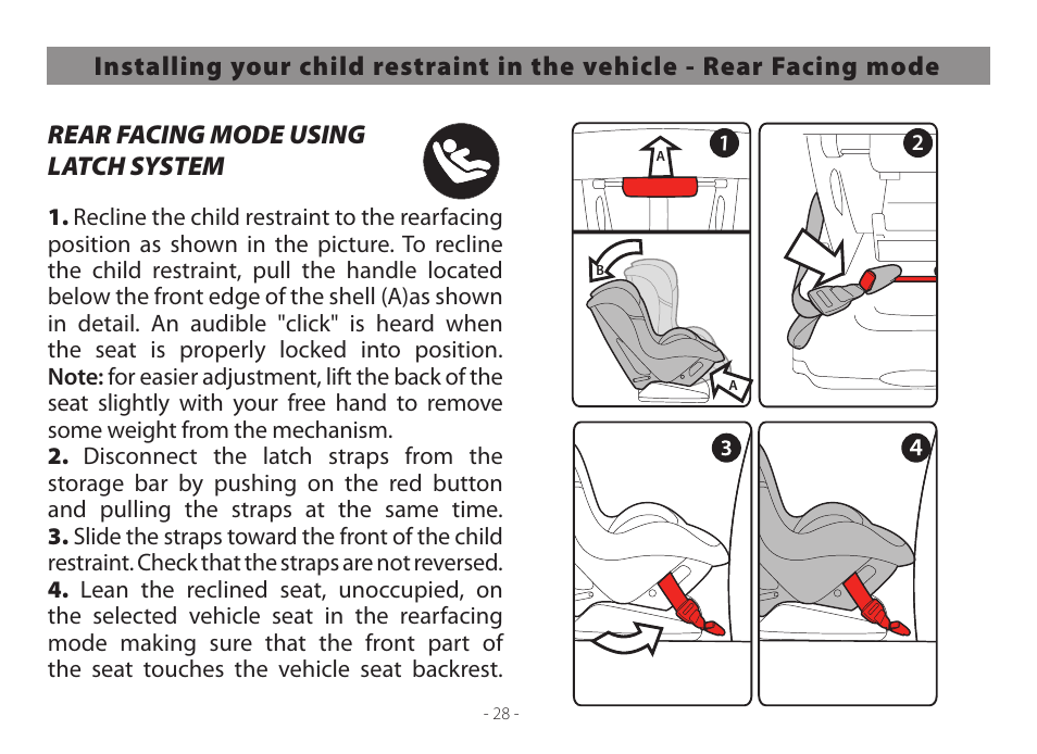 Peg-Perego Primo Viaggio Convertible 2014 User Manual | Page 28 / 128