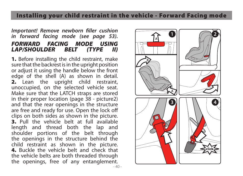Peg-Perego Primo Viaggio Convertible 2014 User Manual | Page 40 / 128