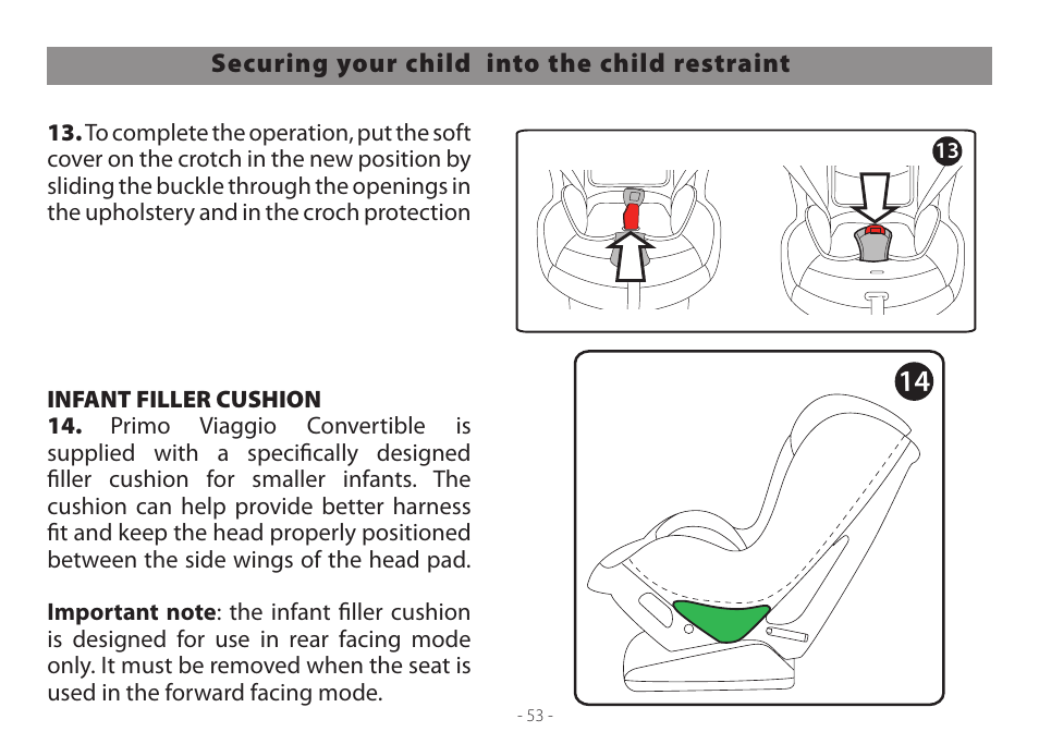 Peg-Perego Primo Viaggio Convertible 2014 User Manual | Page 53 / 128