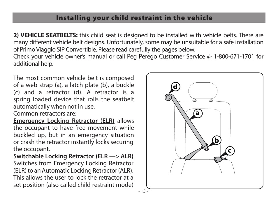 Peg-Perego Primo Viaggio Convertible User Manual | Page 15 / 64