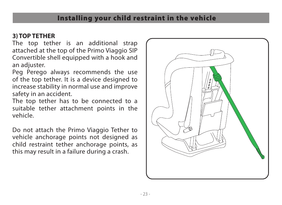 Peg-Perego Primo Viaggio Convertible User Manual | Page 23 / 64