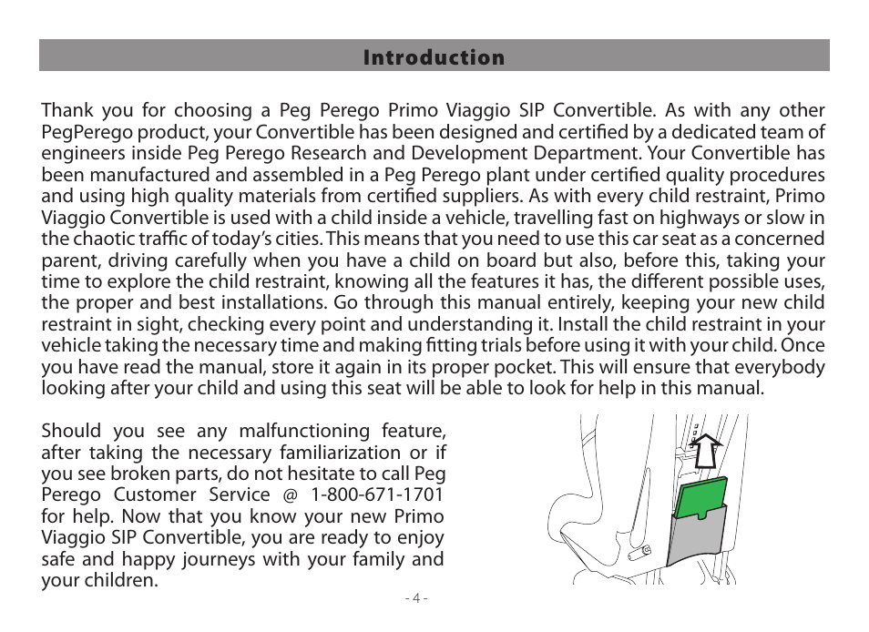 Peg-Perego Primo Viaggio Convertible User Manual | Page 4 / 64