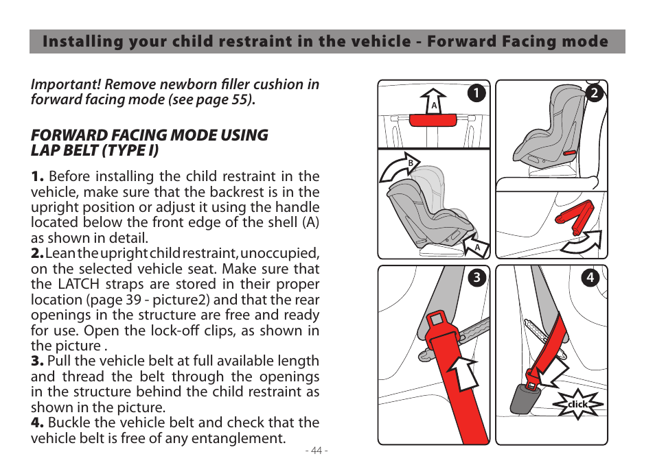 Peg-Perego Primo Viaggio Convertible User Manual | Page 44 / 64