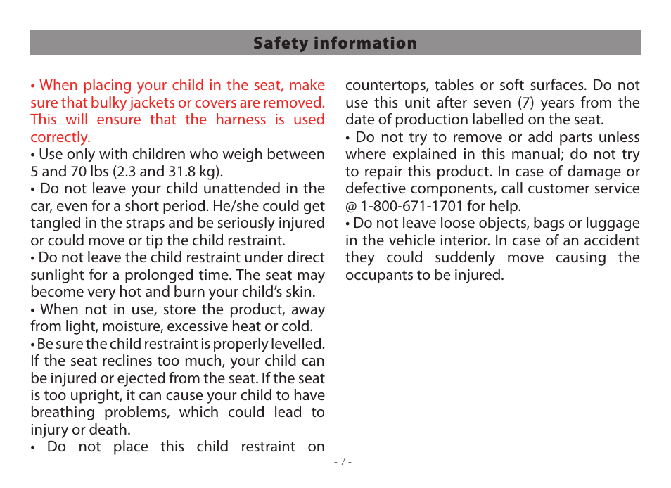 Peg-Perego Primo Viaggio Convertible User Manual | Page 7 / 64