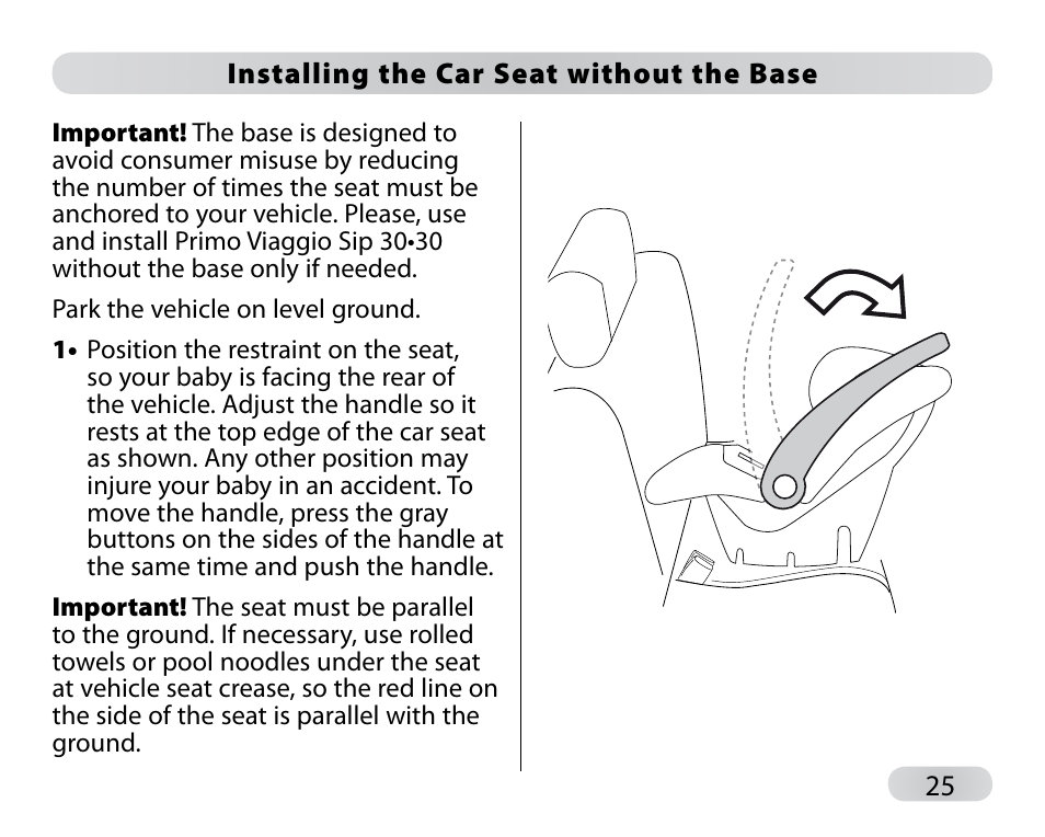 Peg-Perego Primo Viaggio SIP 30-30 User Manual | Page 25 / 96