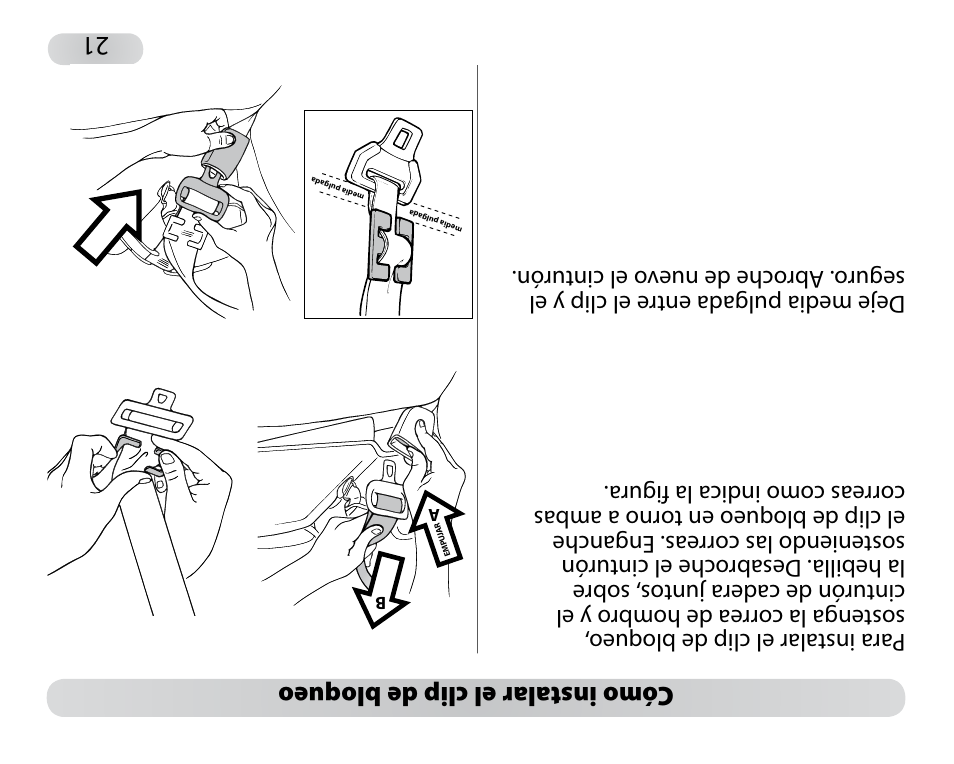 21 cómo instalar el clip de bloqueo | Peg-Perego Primo Viaggio SIP 30-30 User Manual | Page 76 / 96