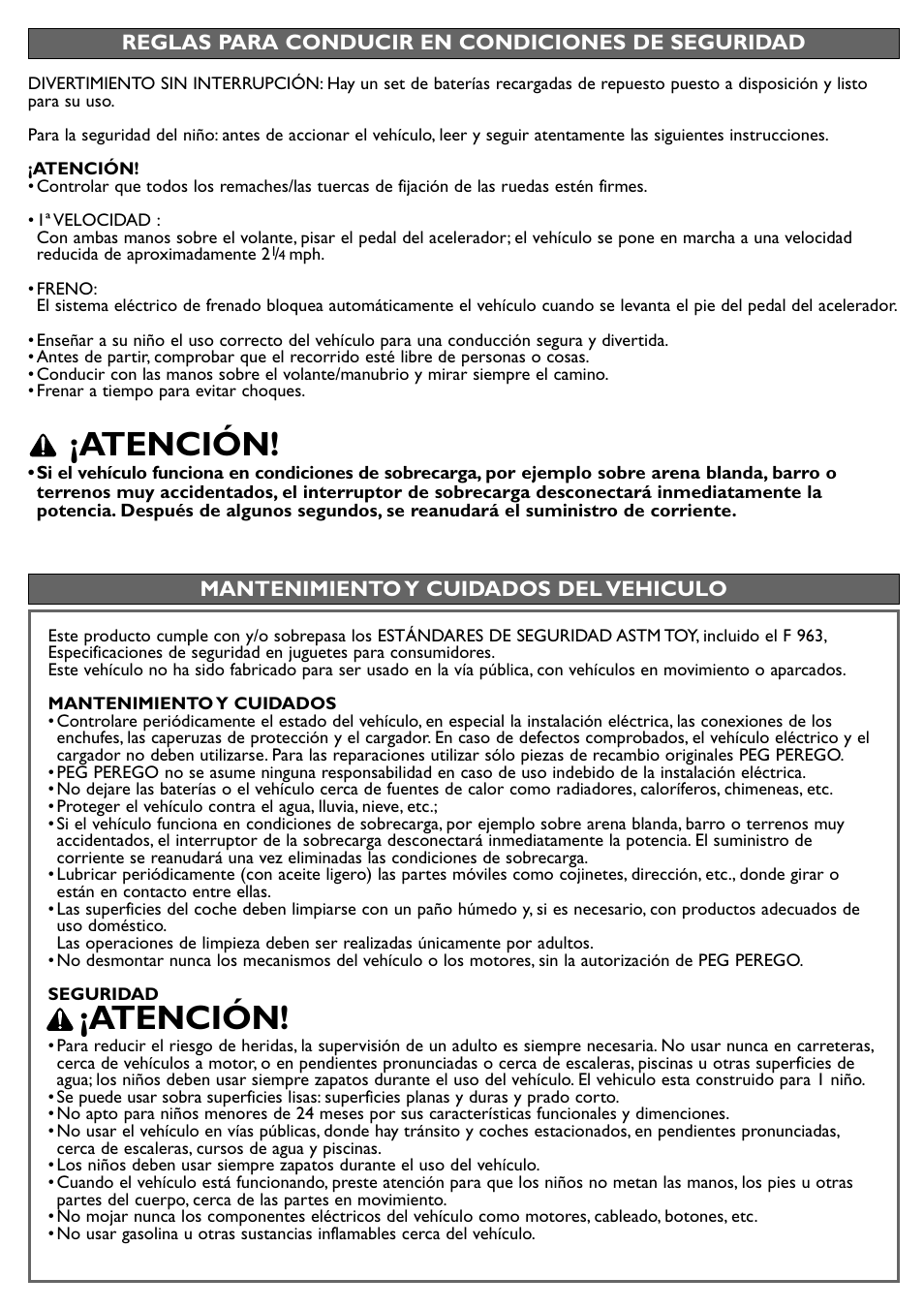 Atención | Peg-Perego Case IH Lil Tractor User Manual | Page 14 / 24