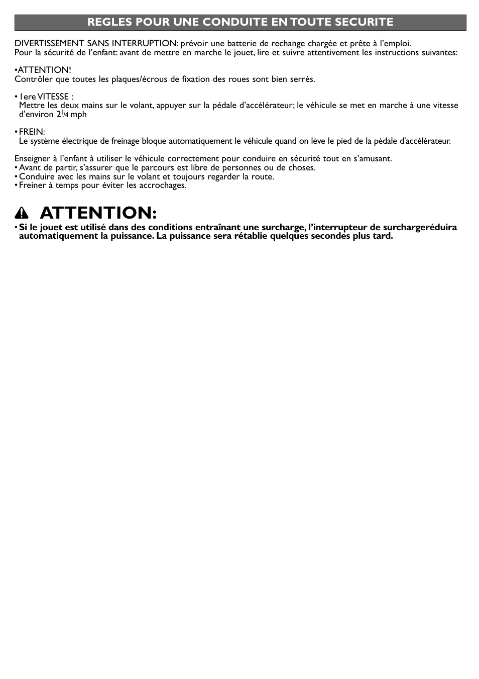 Attention | Peg-Perego Case IH Lil Tractor User Manual | Page 19 / 24
