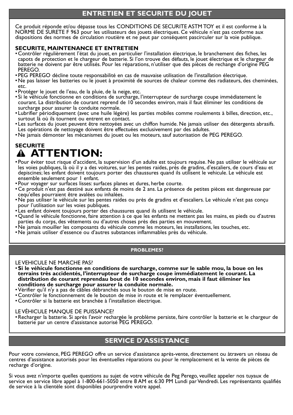 Attention | Peg-Perego Case IH Lil Tractor User Manual | Page 20 / 24