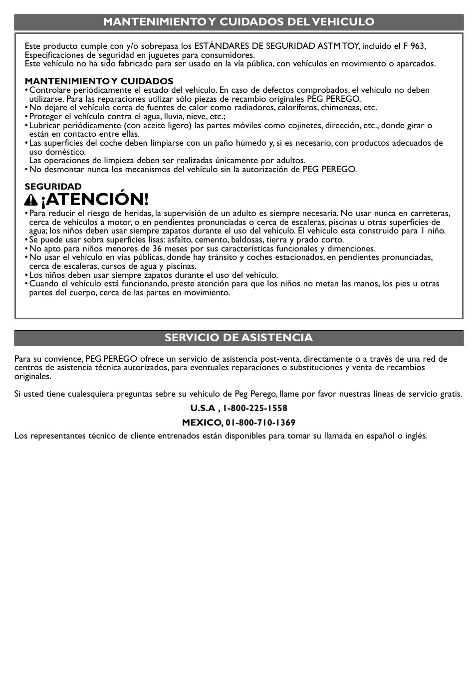 Atención | Peg-Perego Case IH User Manual | Page 11 / 16