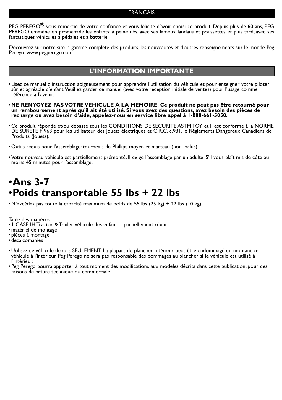 Peg-Perego Case IH User Manual | Page 12 / 16