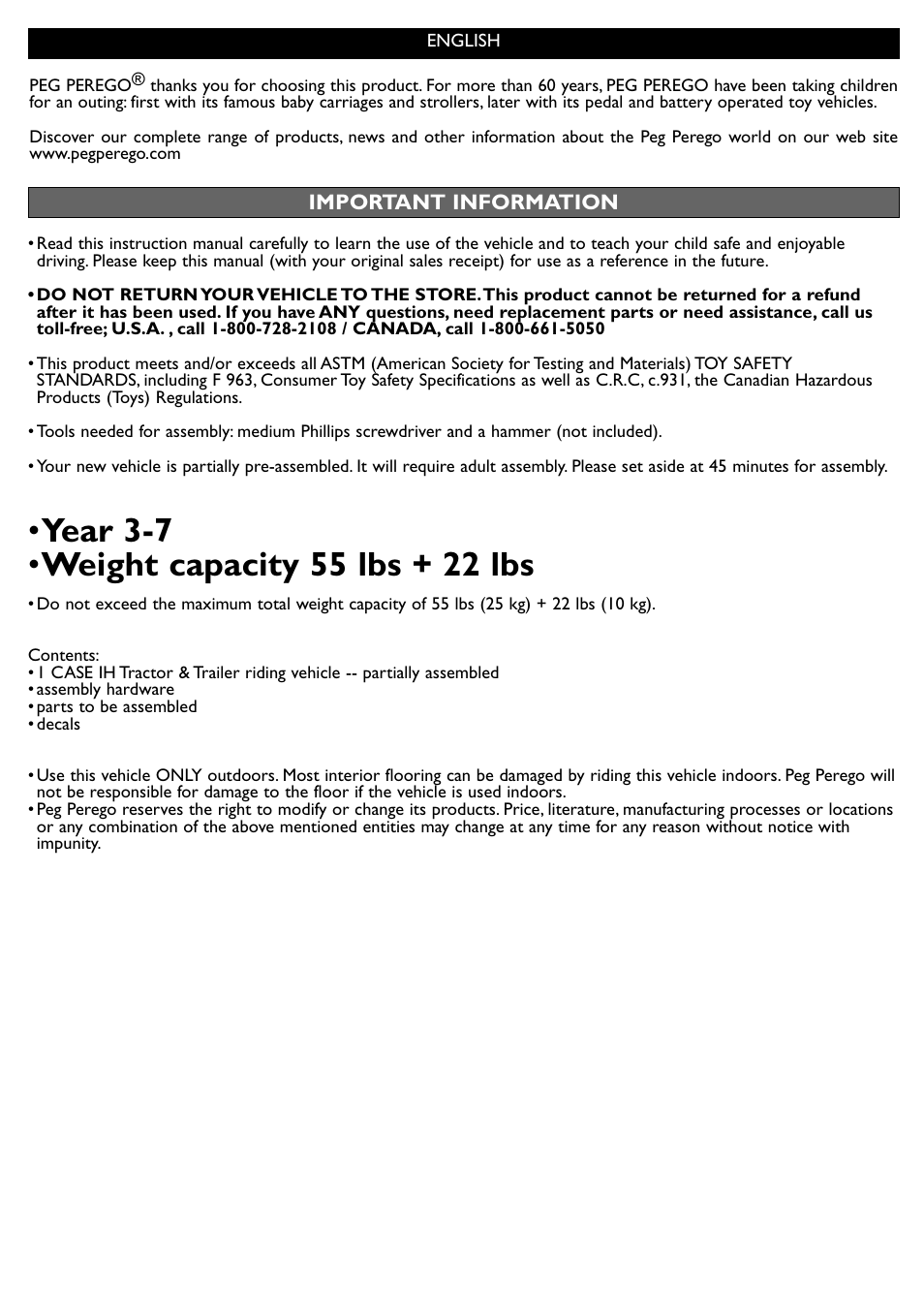 Peg-Perego Case IH User Manual | Page 6 / 16