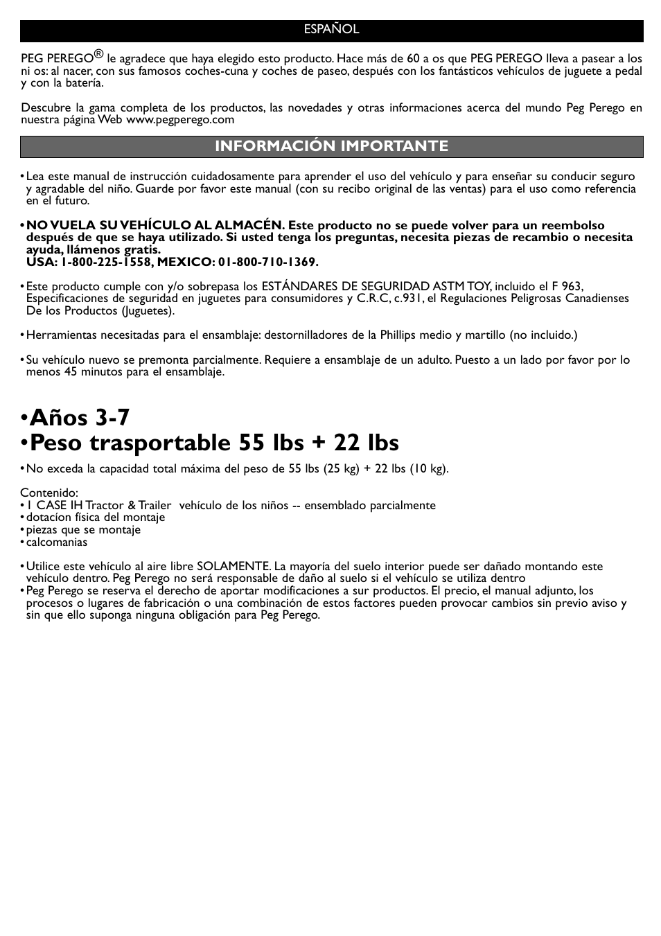Peg-Perego Case IH User Manual | Page 9 / 16