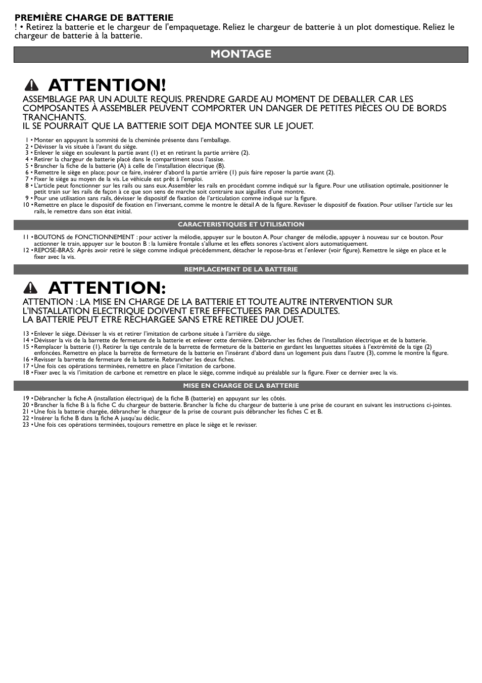 Attention, Montage | Peg-Perego Choo Expressv User Manual | Page 17 / 20