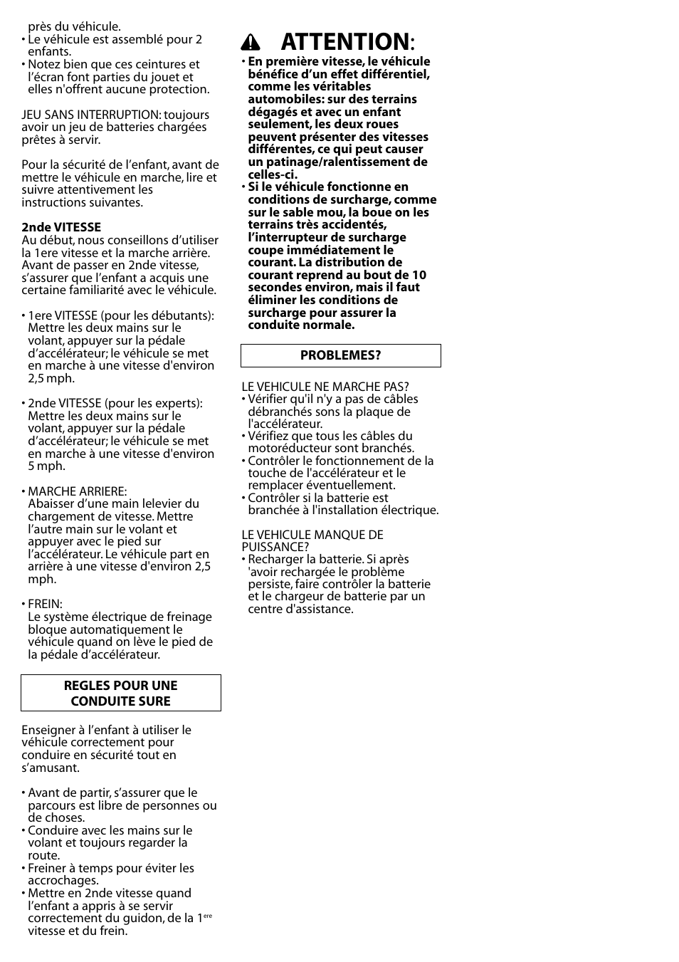Attention | Peg-Perego Gaucho Rocin User Manual | Page 14 / 16