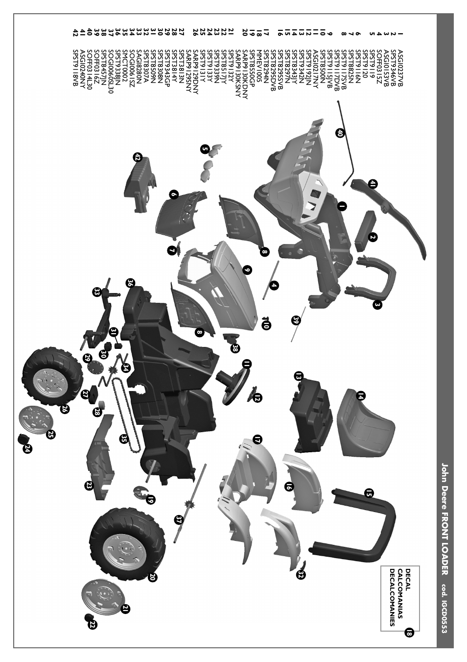 Peg-Perego John Deere Front Loader User Manual | Page 6 / 16