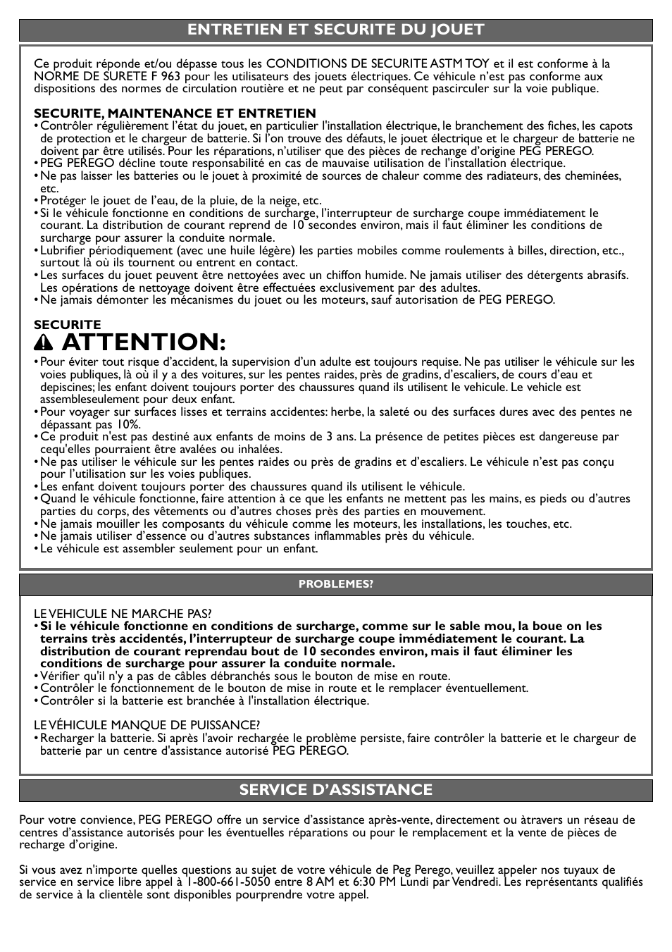 Attention | Peg-Perego John Deere Ground Loader User Manual | Page 22 / 24