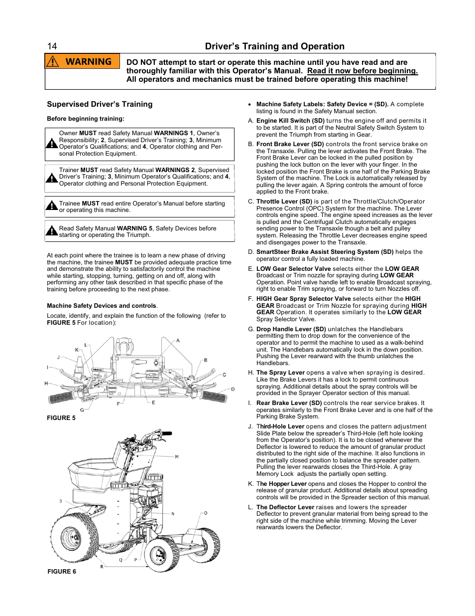 Driver’s training and operation | PermaGreen Triumph Spread-Only User Manual | Page 18 / 44