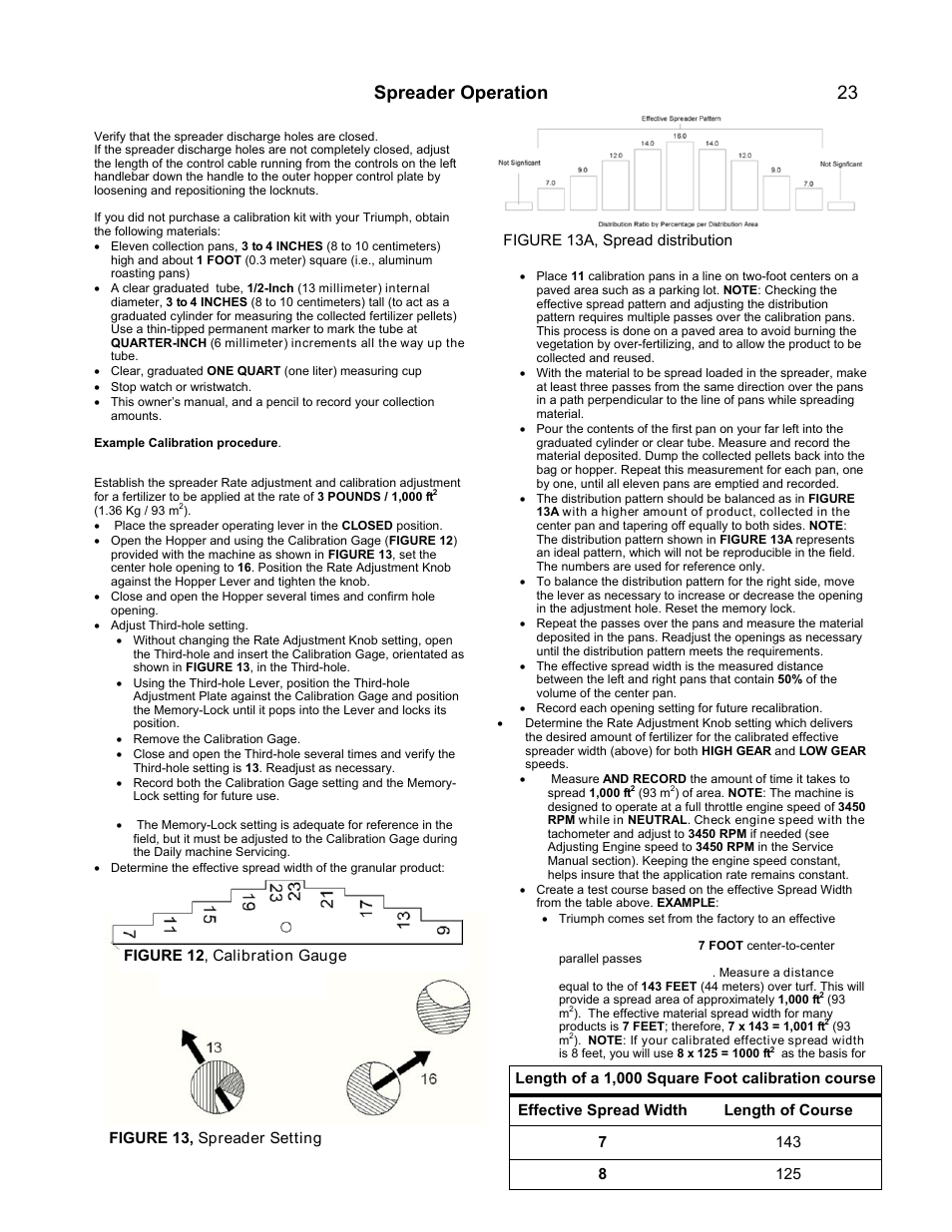 Spreader operation 23 | PermaGreen Triumph Spread-Only User Manual | Page 27 / 44