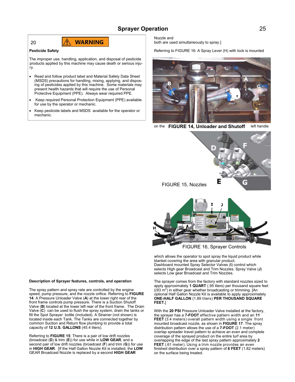 Sprayer operation 25 | PermaGreen Triumph Spread-Only User Manual | Page 29 / 44