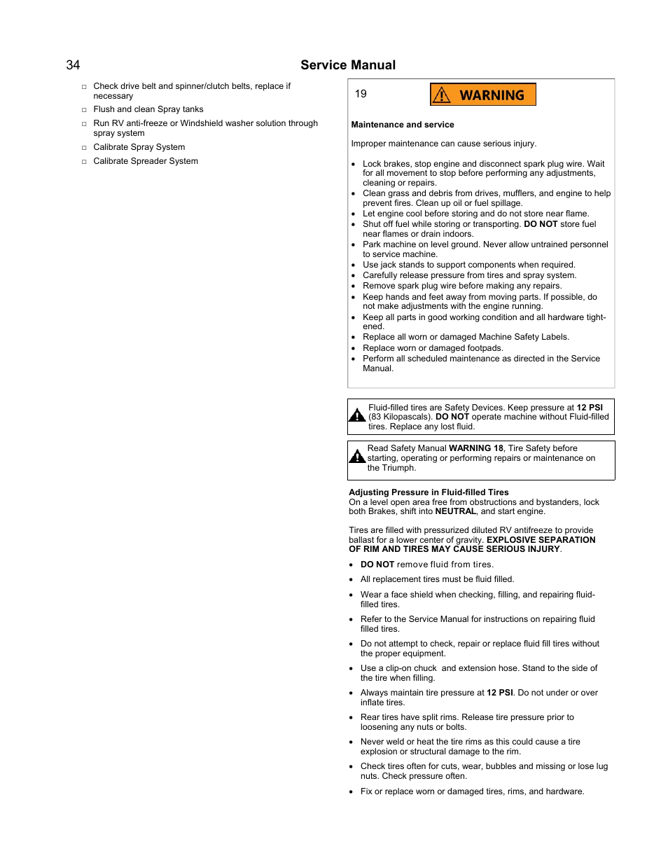 Service manual 34 | PermaGreen Triumph Spread-Only User Manual | Page 38 / 44