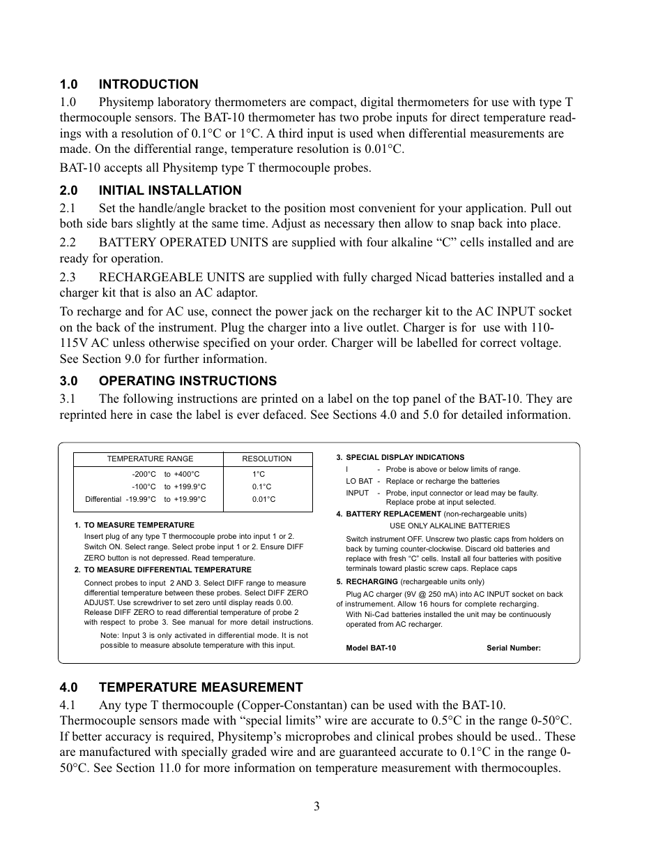 Physitemp Instruments BAT-10 User Manual | Page 10 / 12
