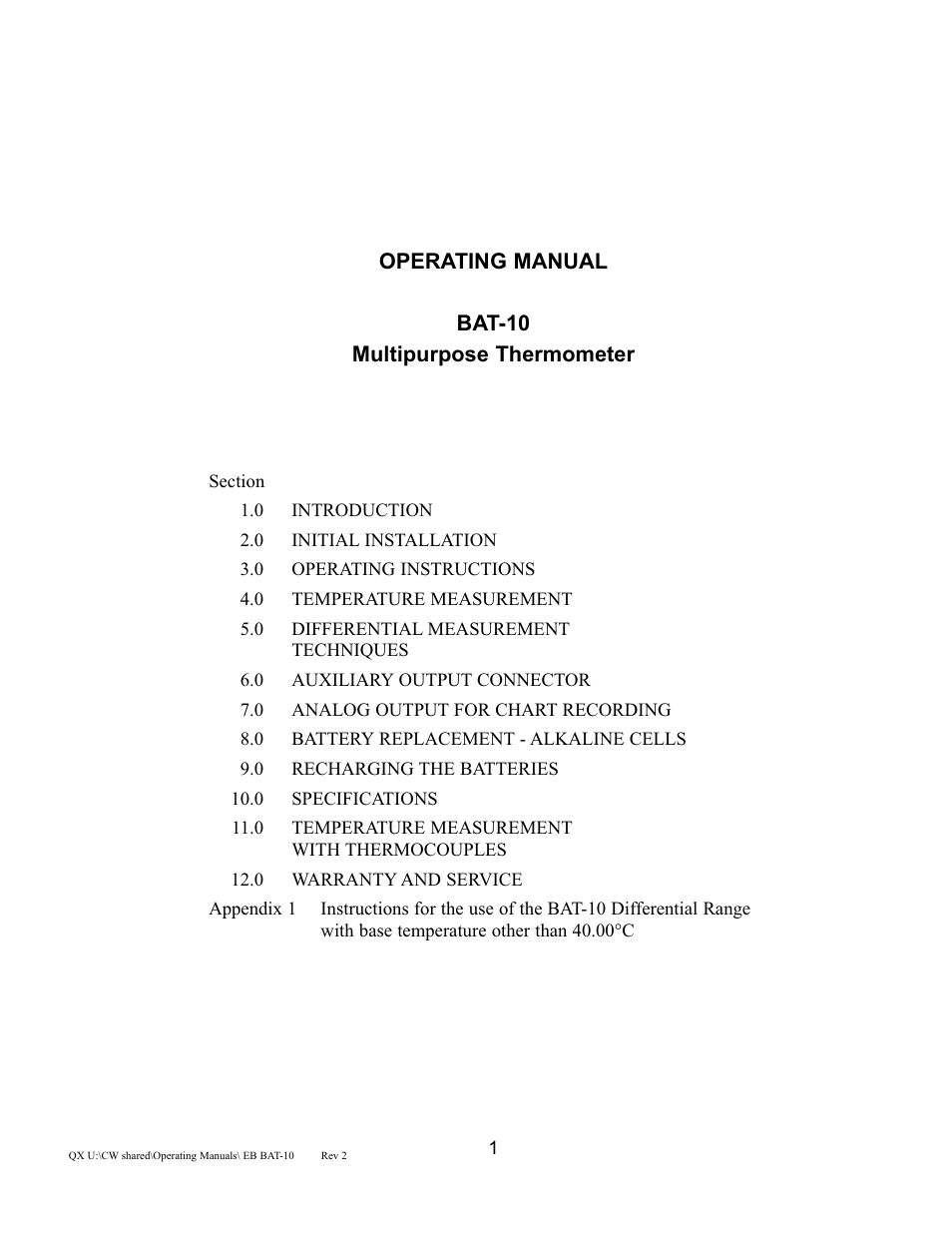 Physitemp Instruments BAT-10 User Manual | Page 12 / 12