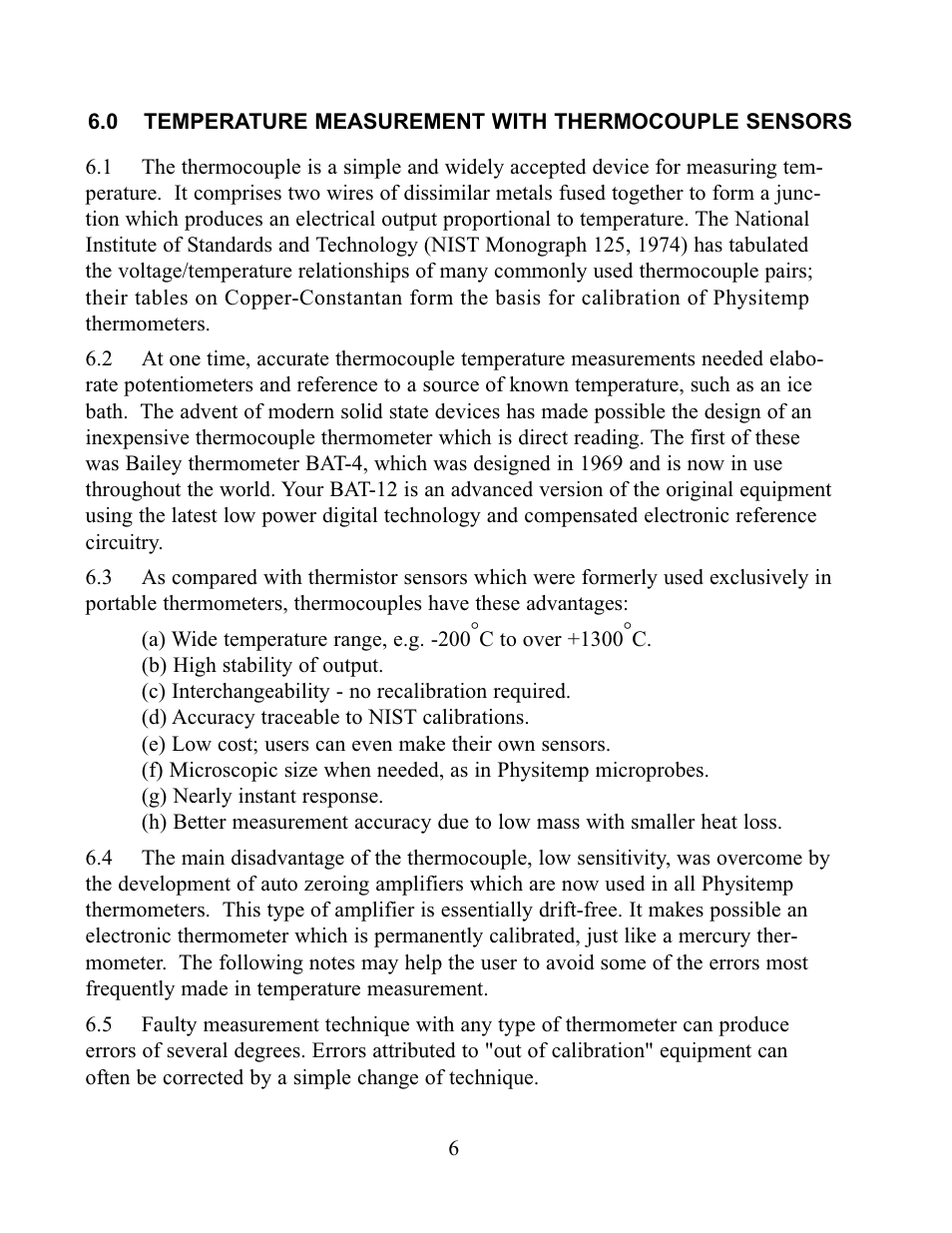 Physitemp Instruments BAT-12 User Manual | Page 6 / 13