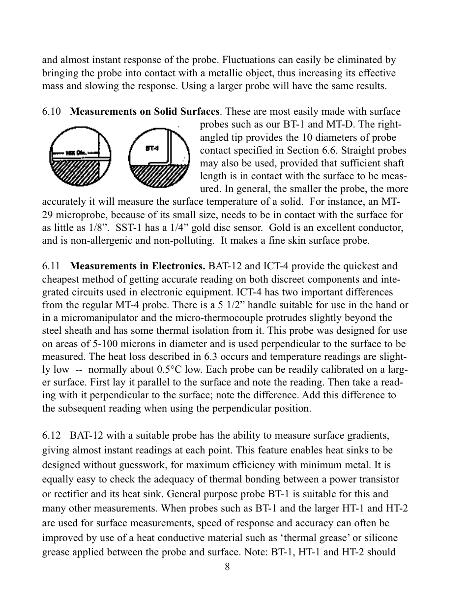 Physitemp Instruments BAT-12 User Manual | Page 8 / 13