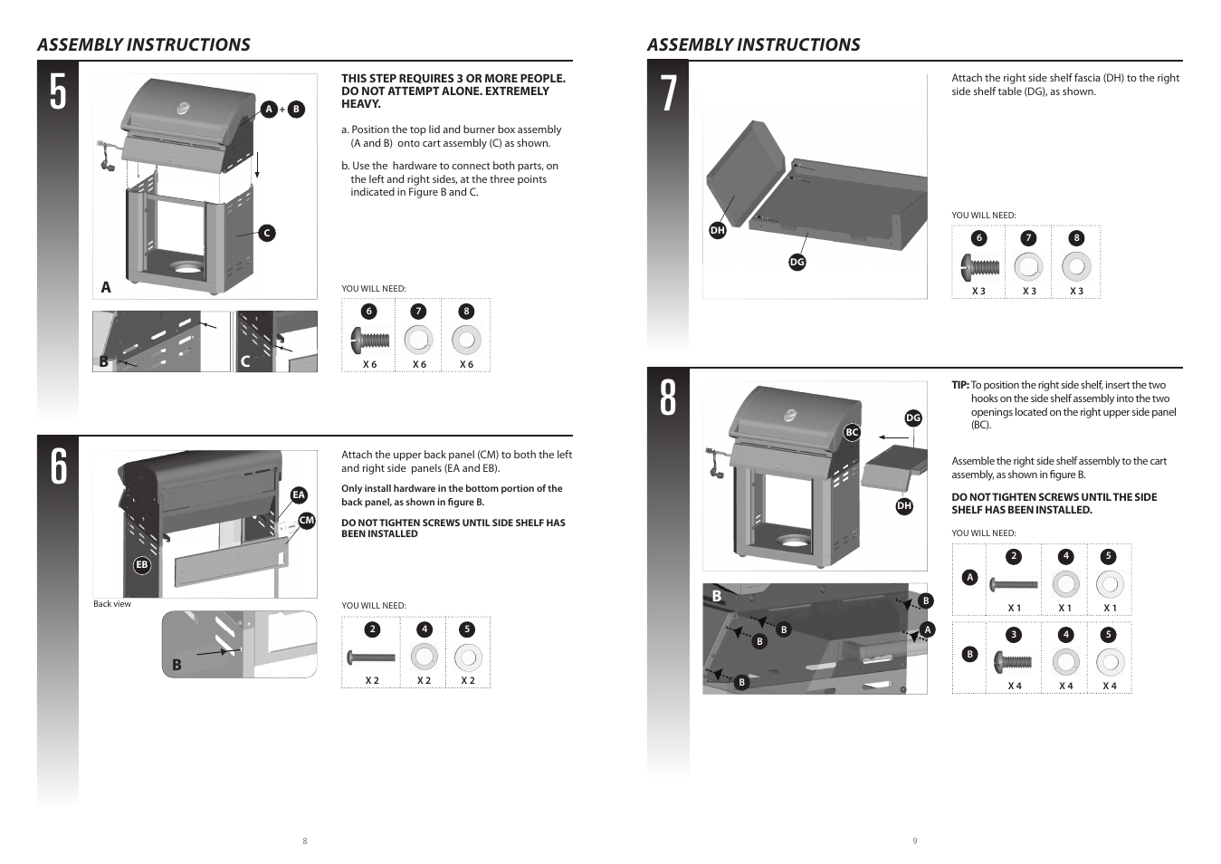 Assembly instructions | Centro 3900 User Manual | Page 6 / 10