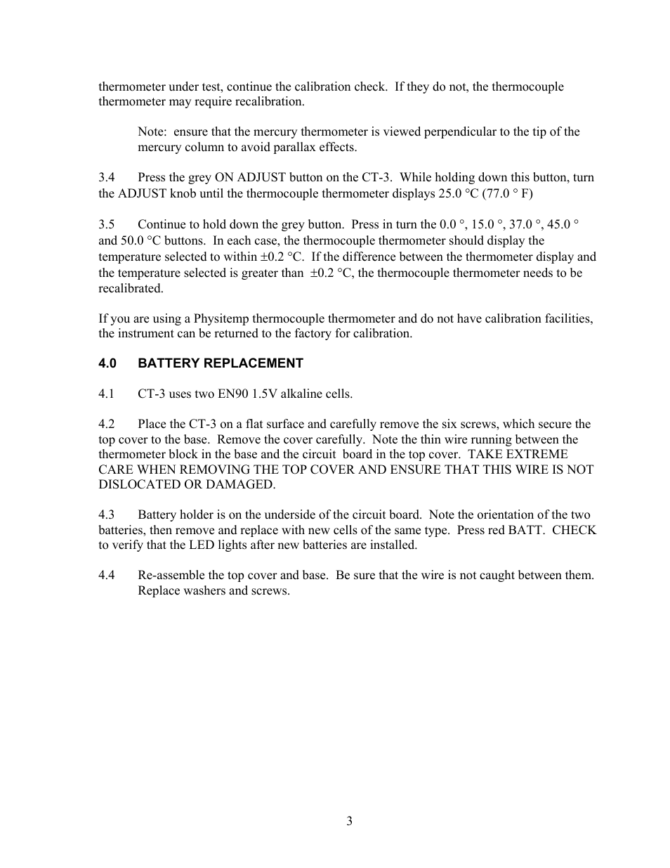 Physitemp Instruments CT-3 User Manual | Page 3 / 5