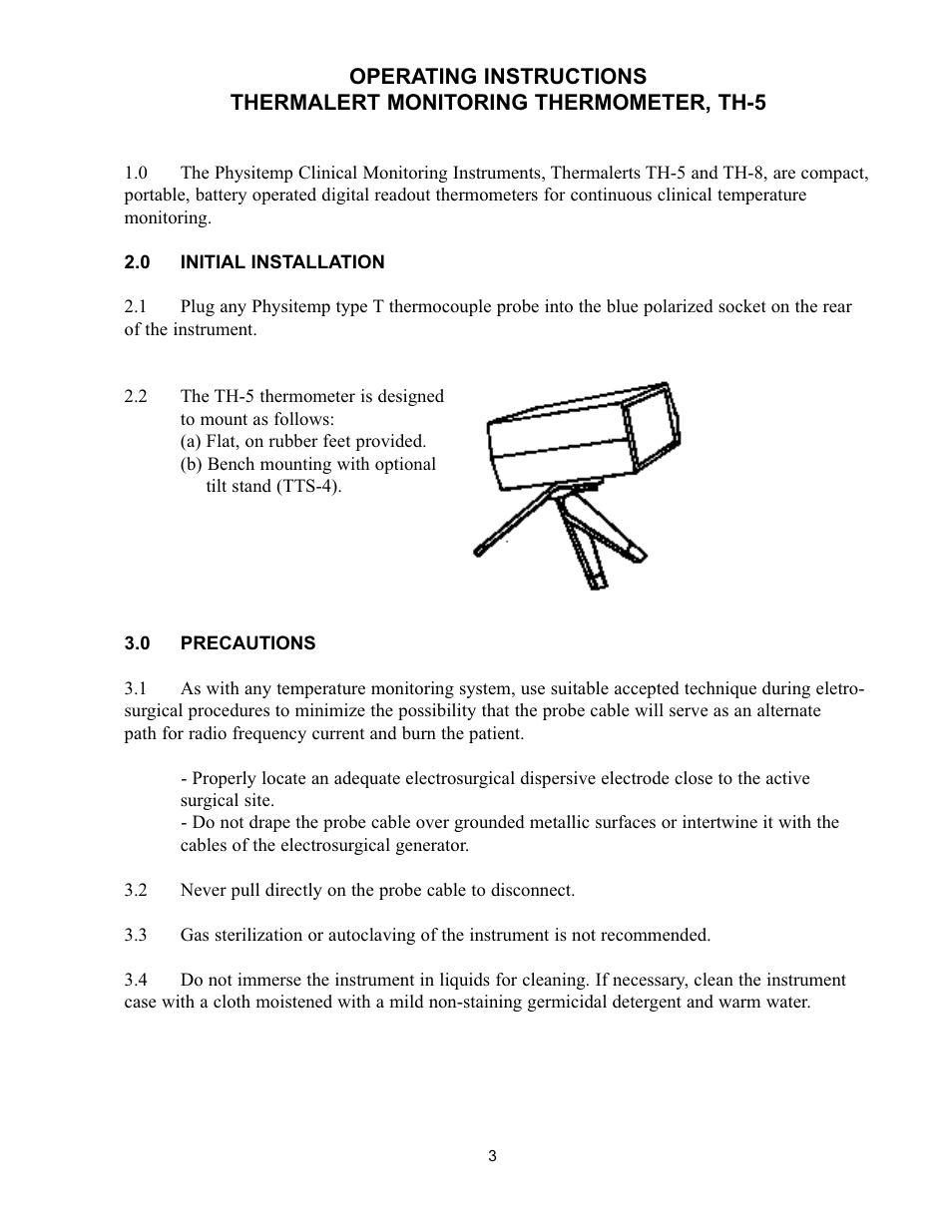 Physitemp Instruments TH5 User Manual | Page 3 / 11