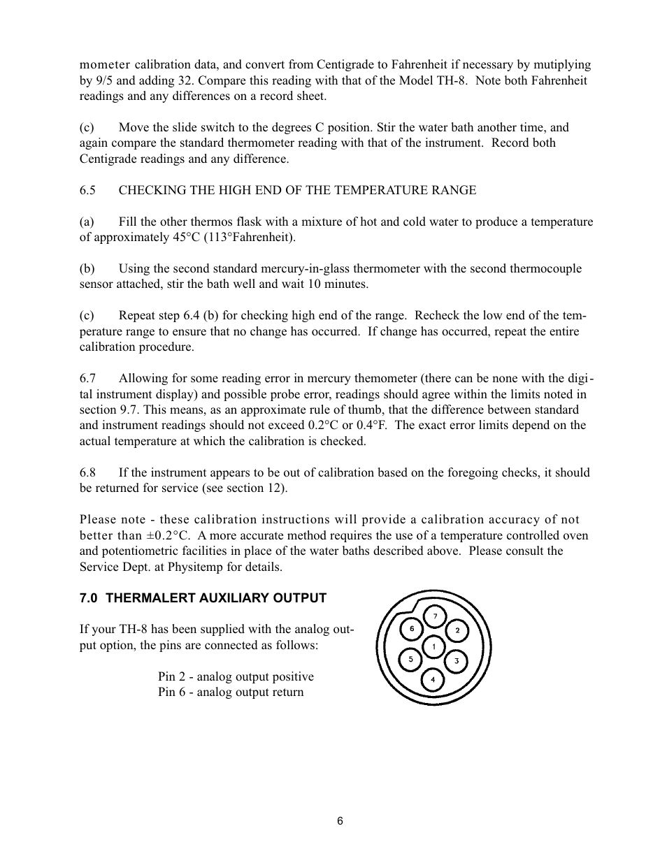 Physitemp Instruments TH8 User Manual | Page 6 / 11